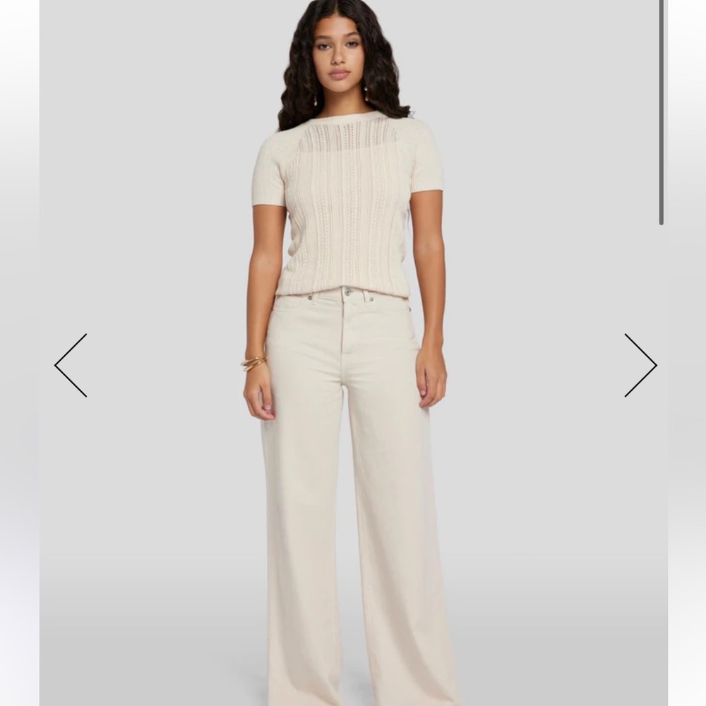7 for all mankind linen lotta Jean in oat
